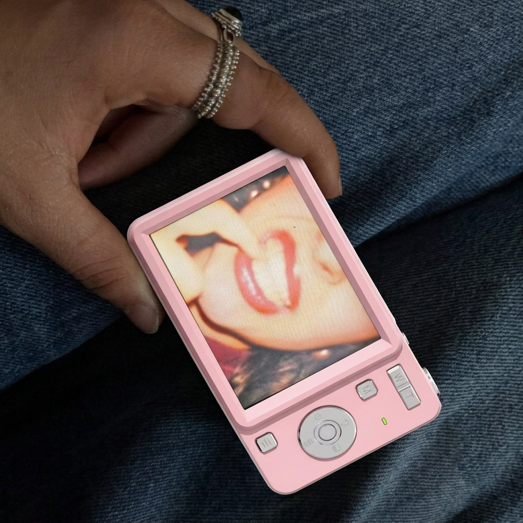 Pink Sliding Digital Camera